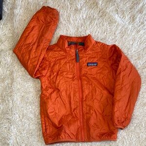 Patagonia Kids Bright Orange Puffer Coat